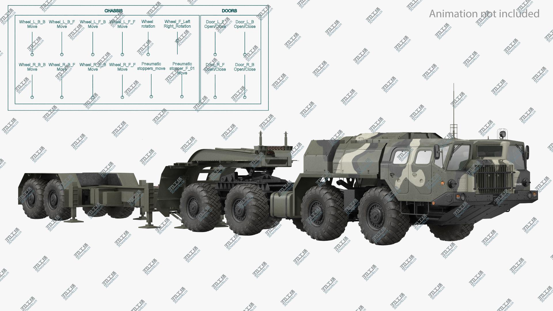 images/goods_img/20210313/3D MAZ 7410 with Semi Trailer Camo Rigged/2.jpg